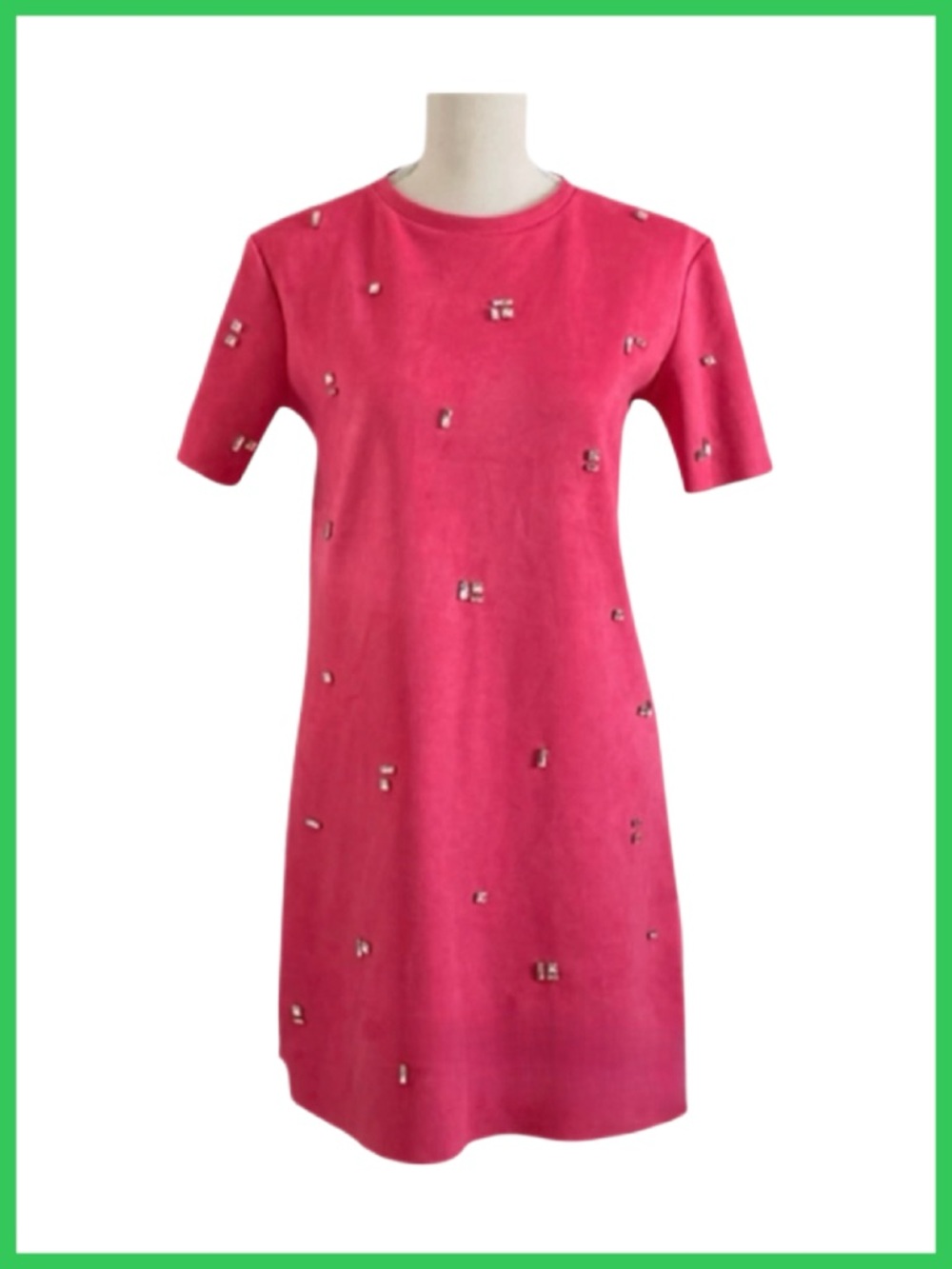 ZARA Faux Suede Mini Shift Dress